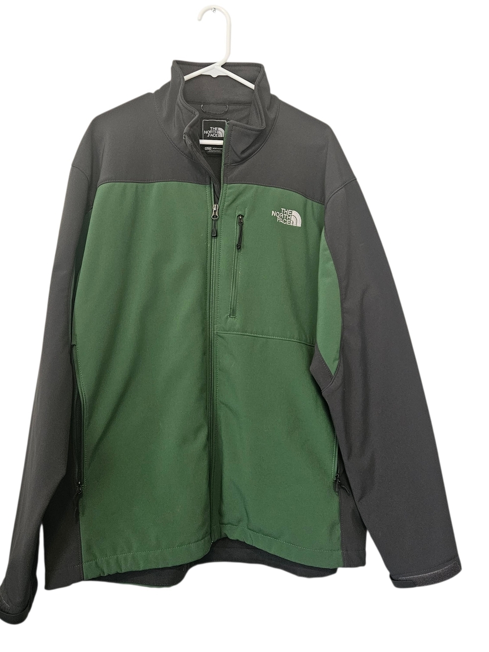 The North Face Apex Bionic Green Gray Lightweight Softshell Jacket Size XXL